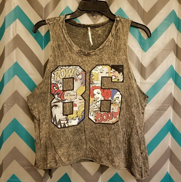 JC Fits Inc. Tops - Pop Art Crop Tank